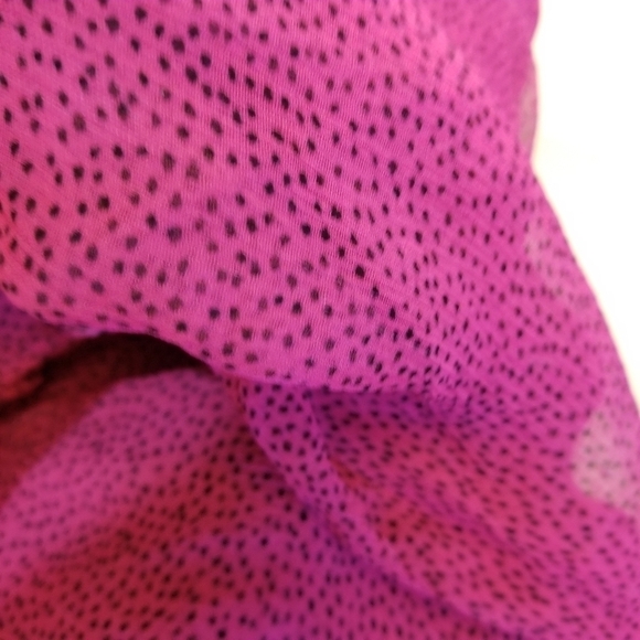 {8} Bec + Bridge Pink Party Shirt Ruffle Button Sheer - Picture 9 of 12